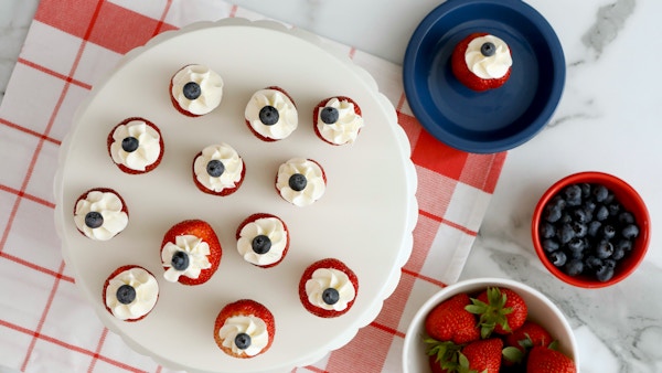 Filled Fourth Of July Strawberries
