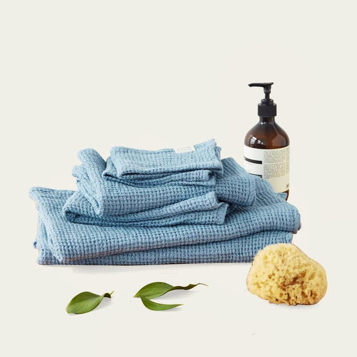 Bombinate Dusty Blue Linen Waffle Towels, From £8