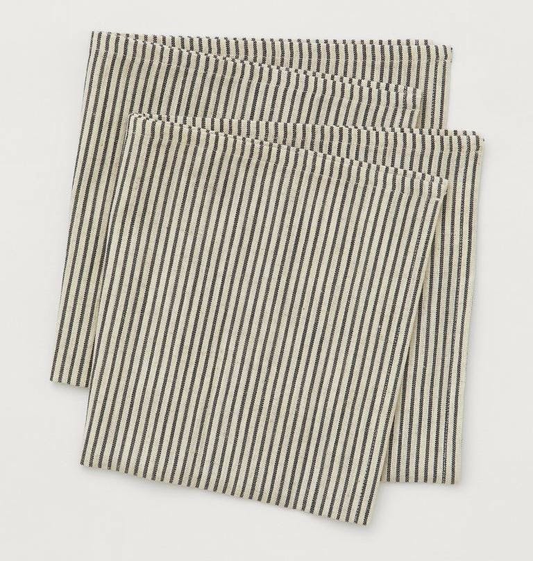 H&M Home 2 Pack Linen-Blend Napkins, £6.99