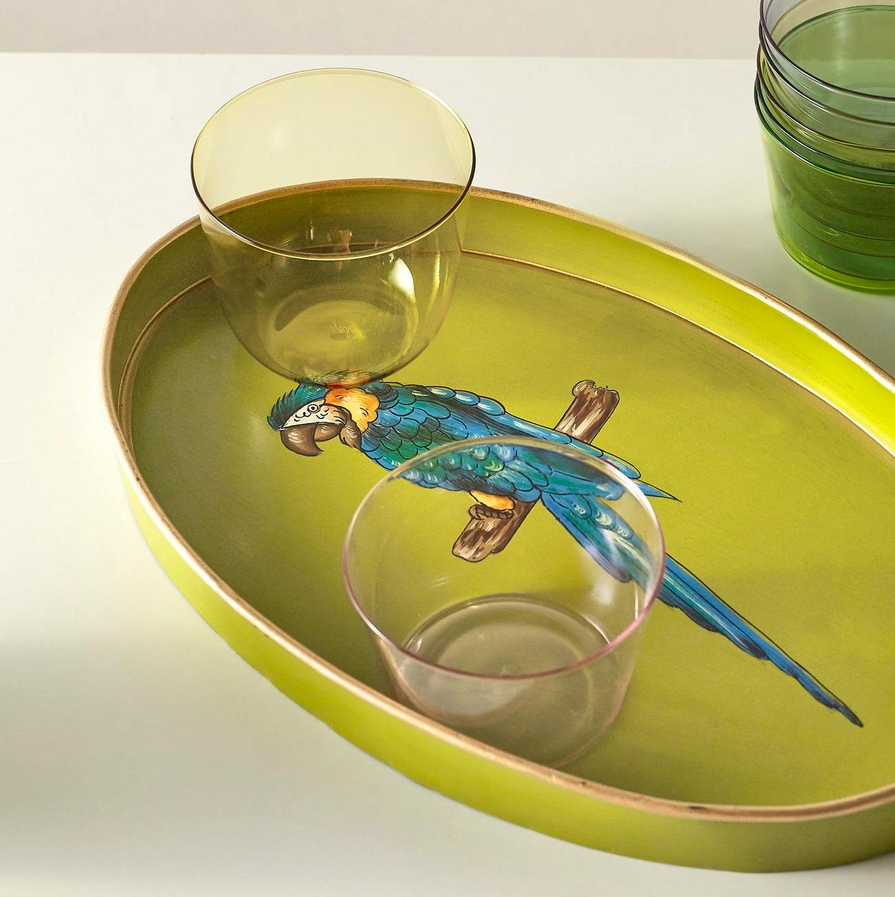 Les Ottomans Fauna Hand-Painted Iron Tray, £75