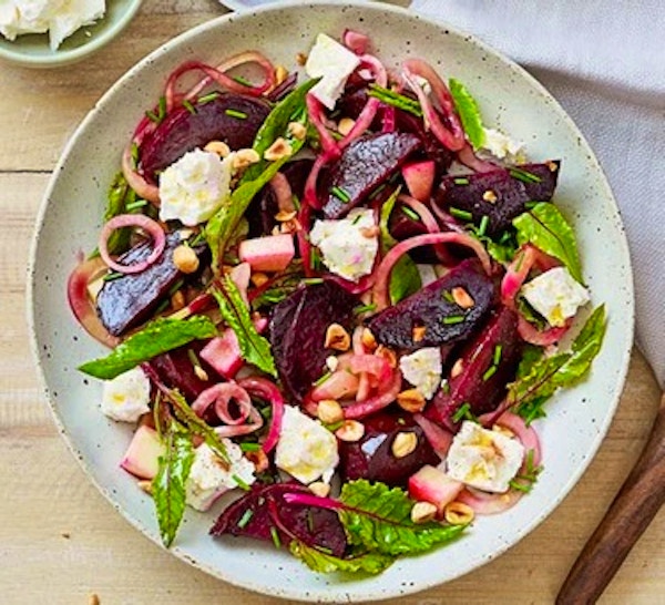 Salt-baked Beetroot With Feta & Pickled Onions