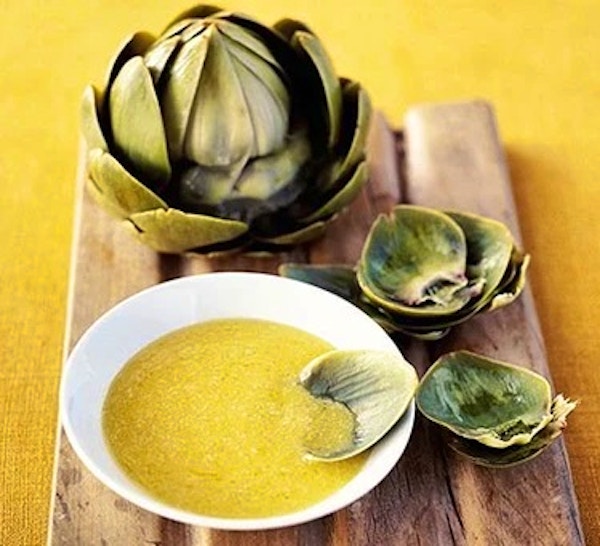 Artichokes With Parmesan Butter Sauce