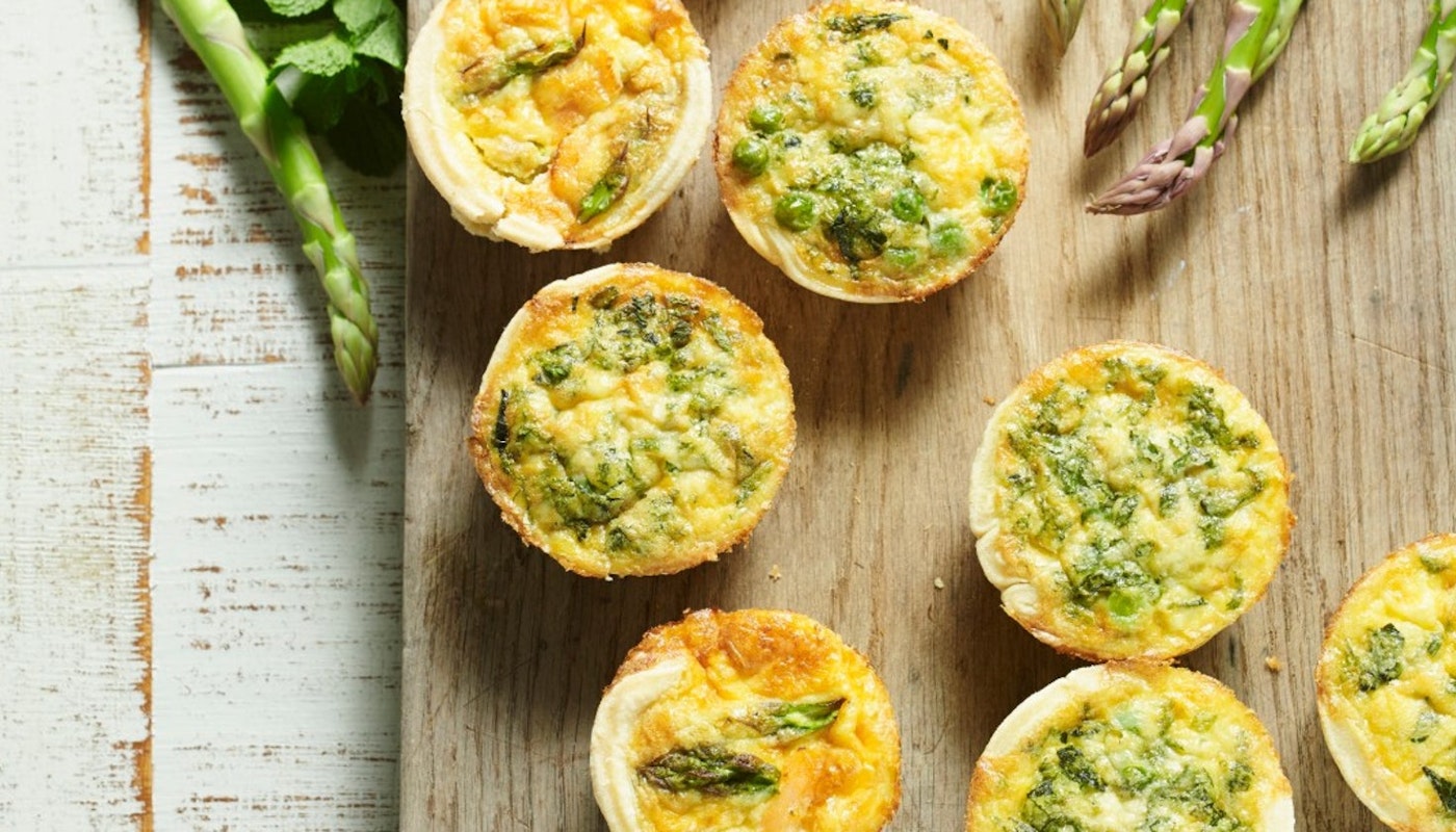 Pea, Mint And Broad Bean Quiches
