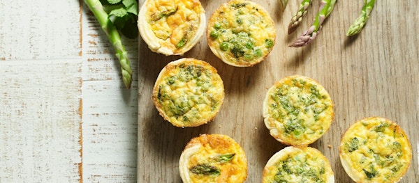 Pea, Mint And Broad Bean Quiches