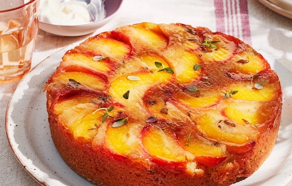 Peach Cake With Lemon And Thyme