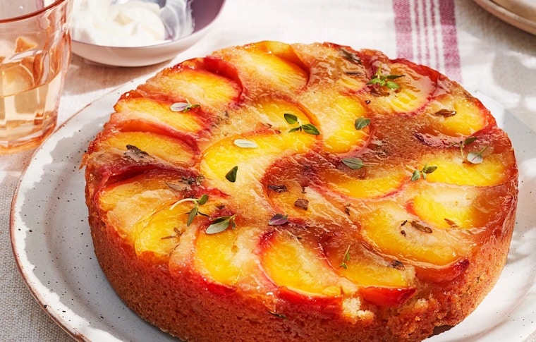 Peach Cake With Lemon And Thyme