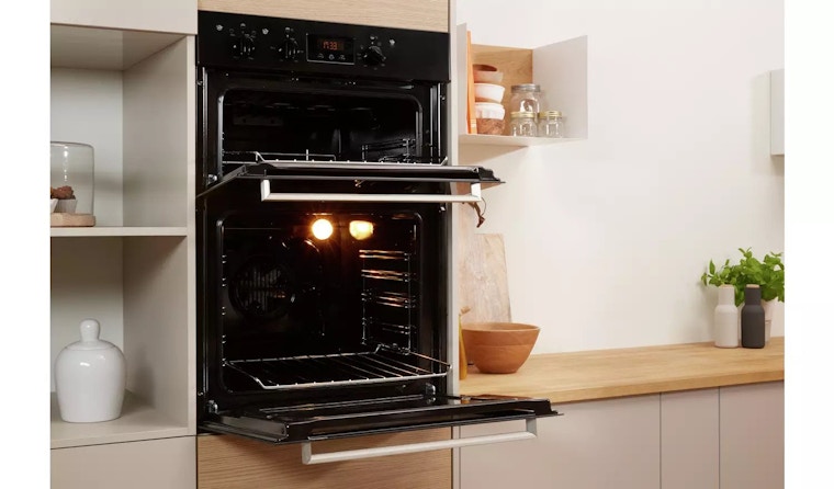 Indesit Aria IDD6340BL Built-In Double Electric Oven