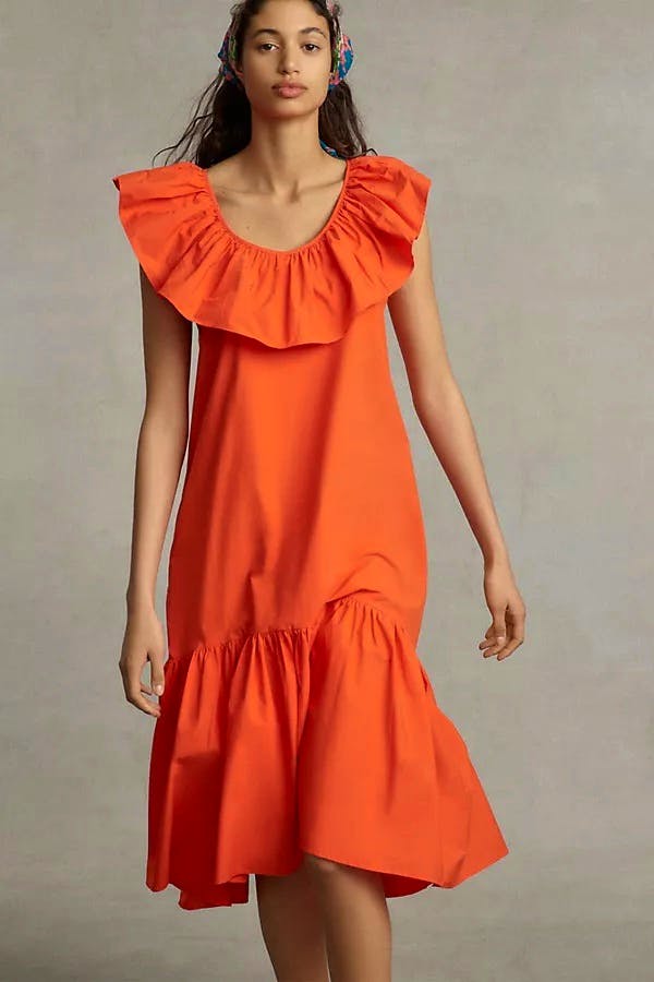 Anthropologie WHIT TWO Flouncy Ruffled Maxi Dress, £170