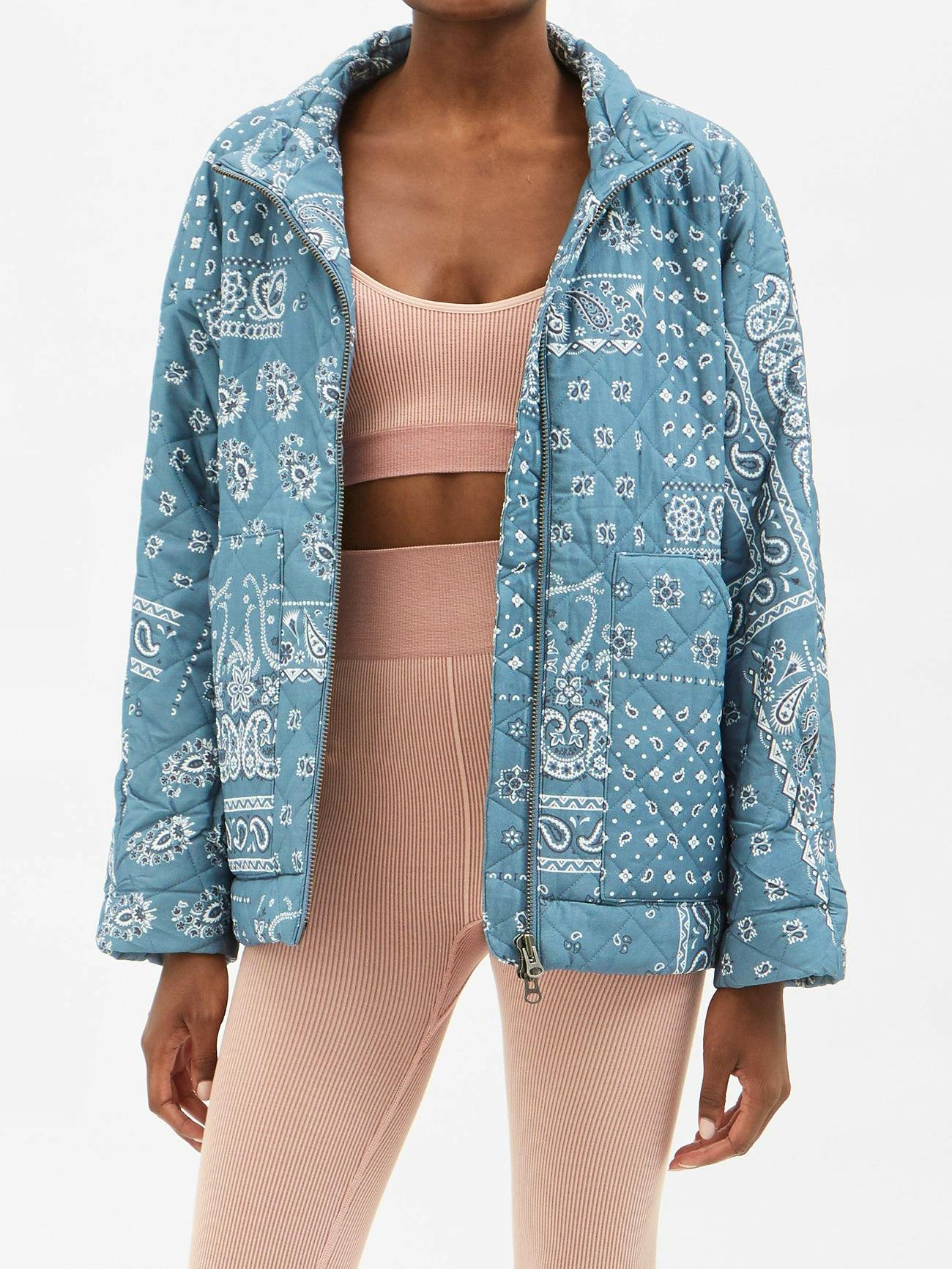The Upside Nicola Bandan Print Denim Jacket, £230
