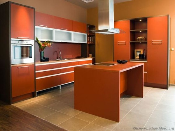Dark Orange Kitchen Paint Colour