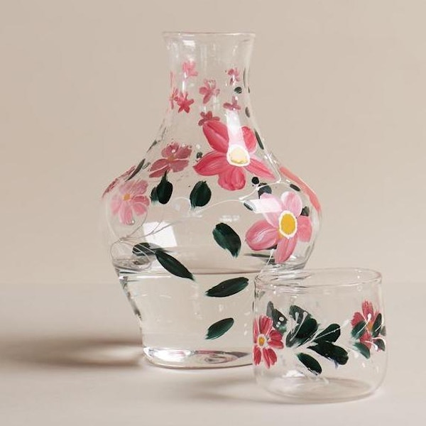Pentreath & Hall Blossom Carafe & Glass Pink, £98