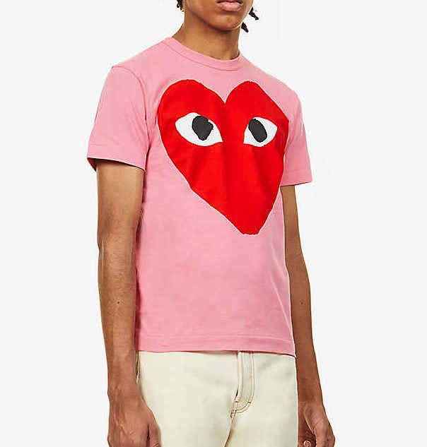 Comme Des Garcons Heart Print Cotton Jersey T-shirt, £95