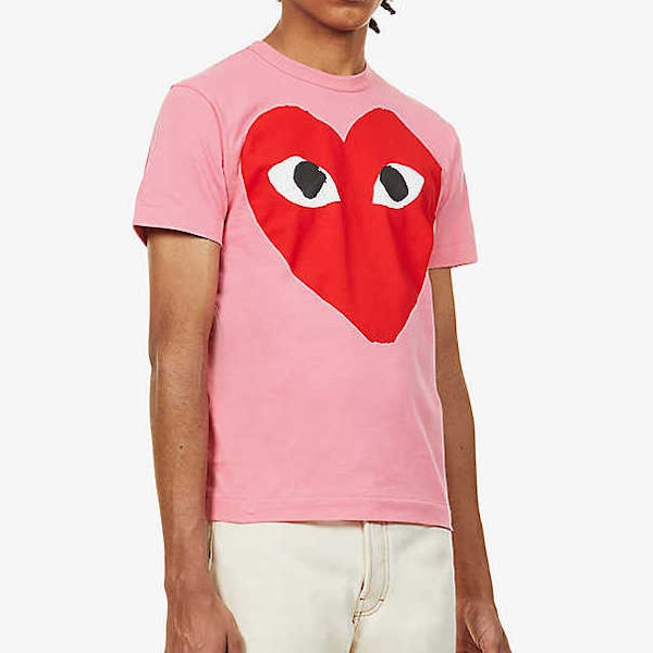 Comme Des Garcons Heart Print Cotton Jersey T-shirt, £95