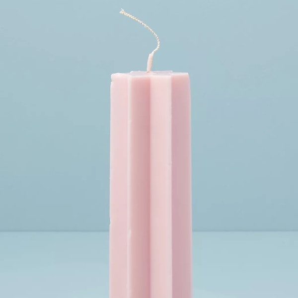 Anthropologie Esh Pink Star Pillar Candle, £18