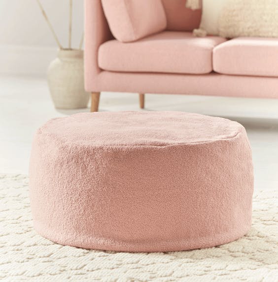 Cox & Cox Teddy Pouffe Powder Pink, £250