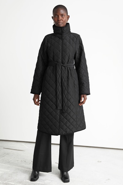 & Other Stories Quilted Belt Banana Sleeve Coat. £135
