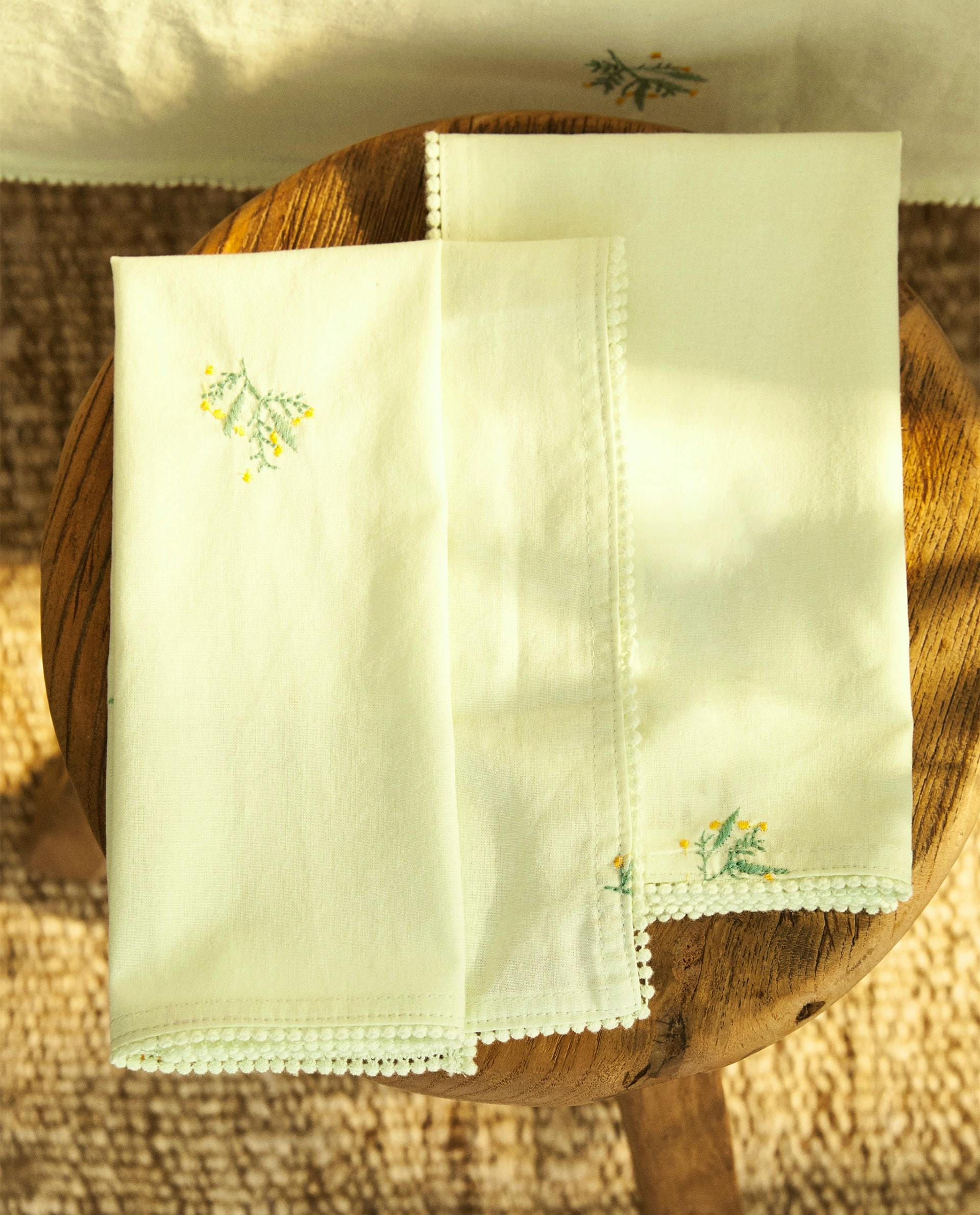 Zara Home Mimosa Embroidery Napkins, £11.99