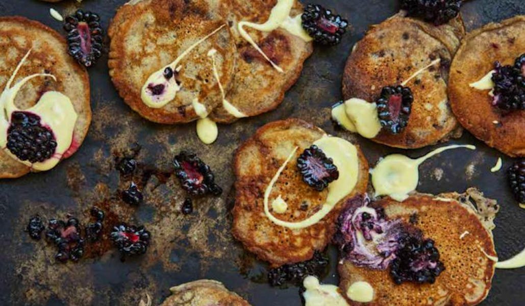 VANILLA AND BLACKBERRY DROP SCONES