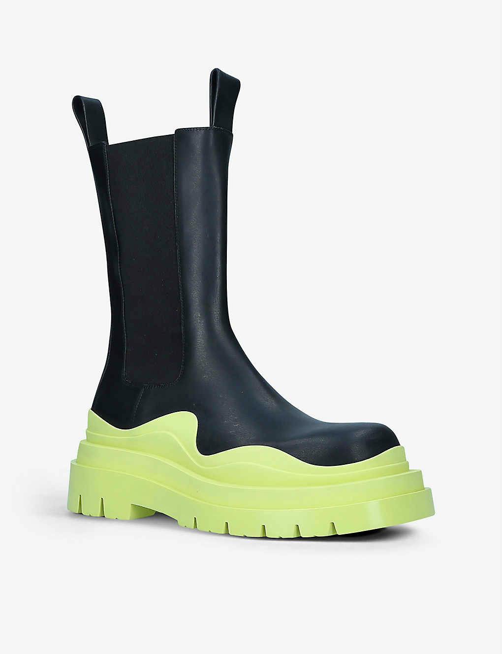 Bottega Veneta Tire Leather Chelsea Boots, £905