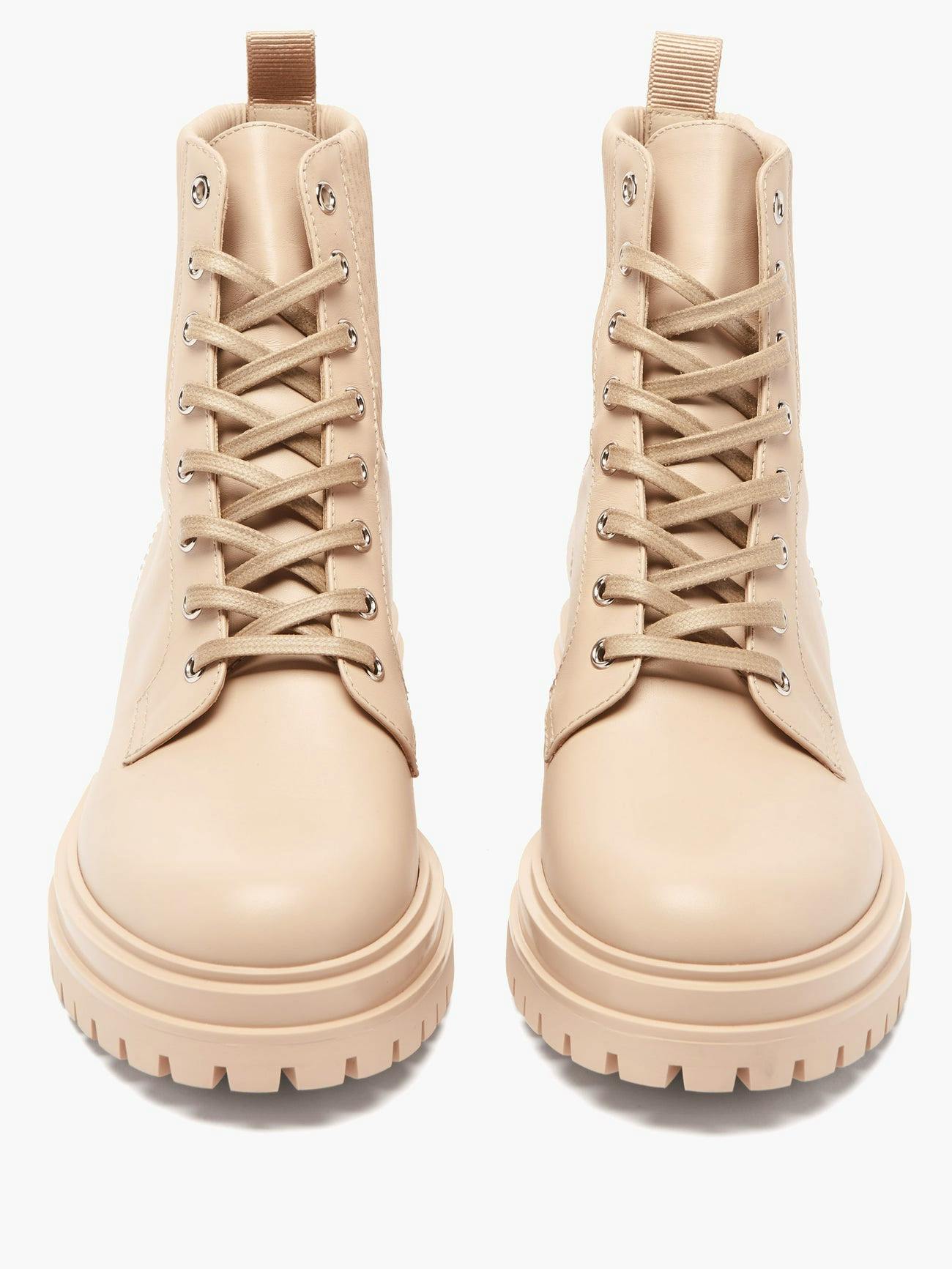 Gianvito Rossi Martis Lace-Up Leather Ankle Boots, £840