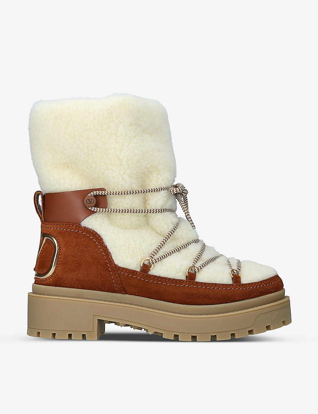 Valentino Garavani Trekkgirl Shearling Ankle Boots, £780