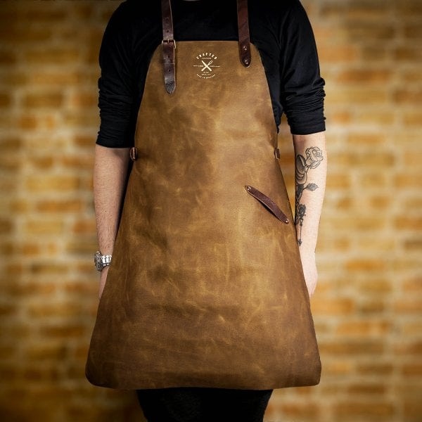 Farrar & Tanner Crafted Vintage Sand Leather Apron, £95