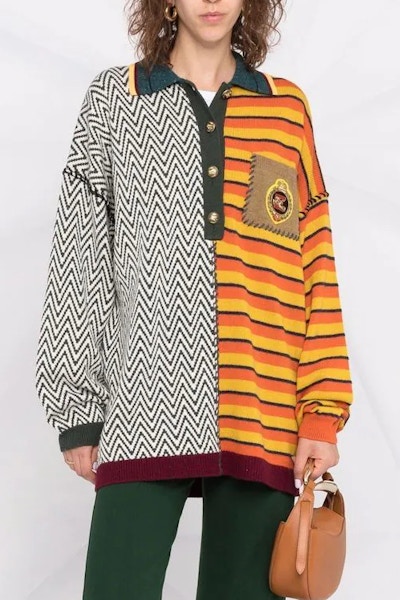 Etro Panelled Graphic Polo Top, £1120