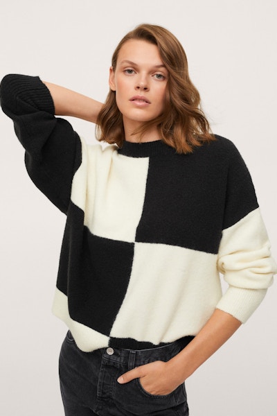 Mango Checks Knitted Sweater, £35.99