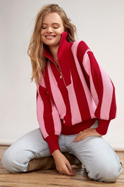 Kitri Lorna Pink Stripe Sweater, £95