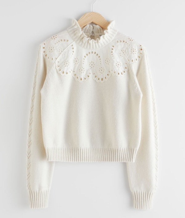 Wool Blend Scalloped Knitwear & Other Stories