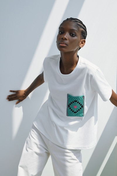 Zara Crochet Pocket T Shirt, £17.99