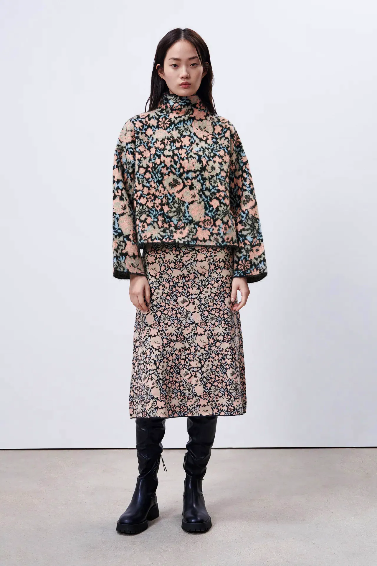 Floral Jacquard Knit Sweater £29.99