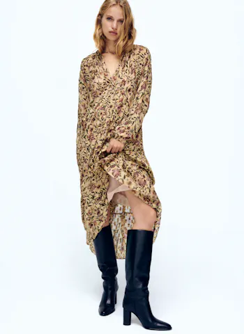 Printed Midi Dress