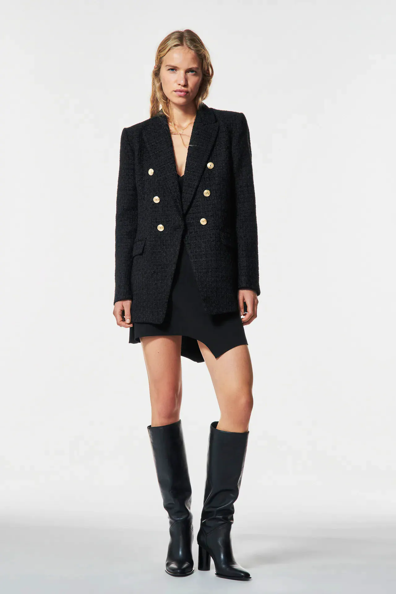 Textured Blazer With Button Detail £69.99