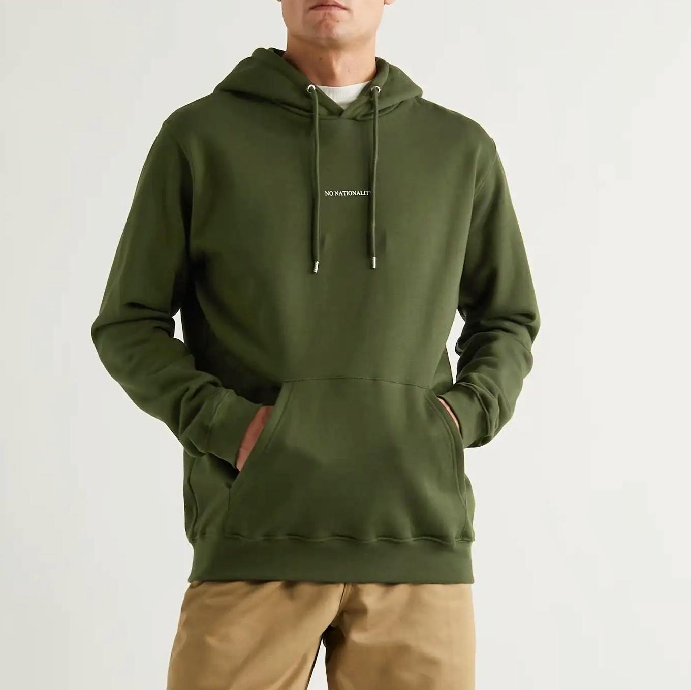 NN07 Barrow Printed Combed Cotton-Jersey Hoodie, £110