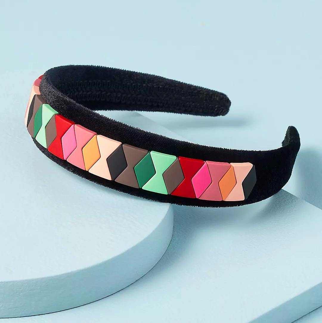Anthropologie Wood-Block Multicoloured Headband, £28