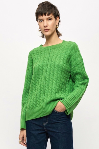 Jigsaw Merino Cashmere Cable Jumper, £165