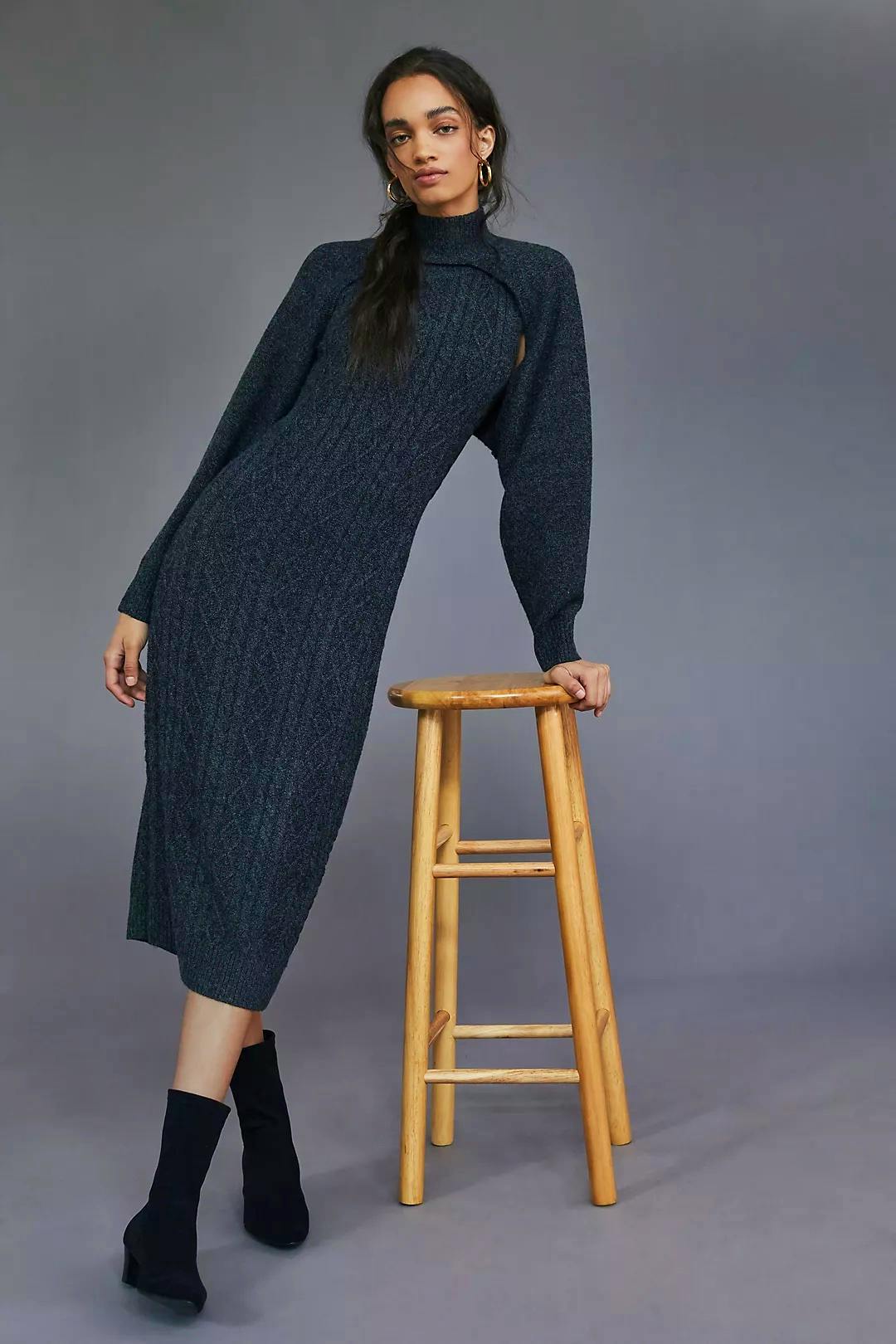Current Air Cable Knit Jumper Dress Set, £148