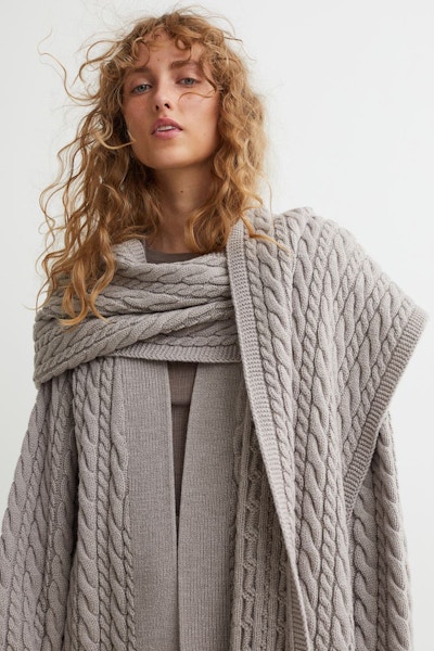 H&M Wool-Blend Cable-Knit Scarf, £34.99