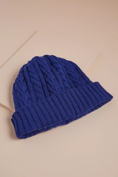 Rosie Sugden Cashmere Cable-Knit Hat, £99