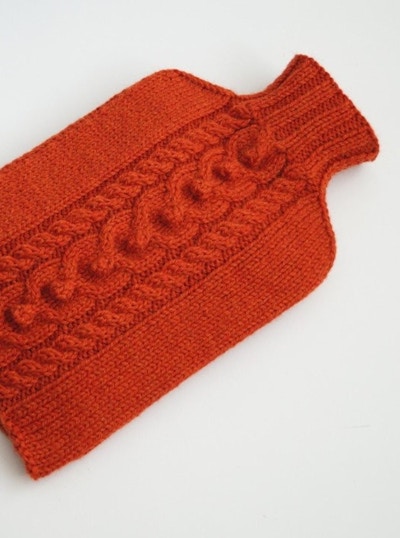 Etsy Cosy Hand Knitted Hot Water Bottle Cover, £28