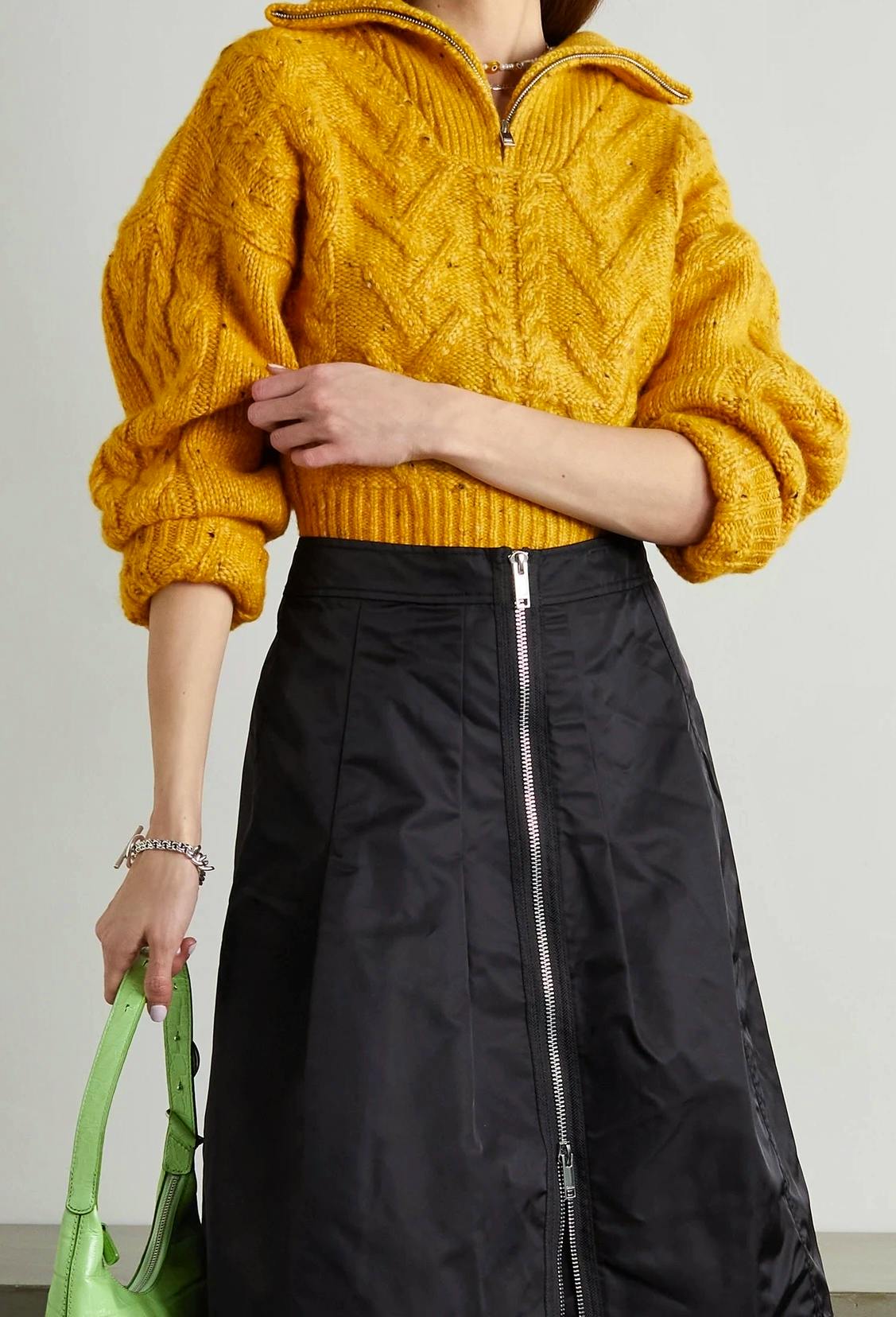 Ganni Mélange Cable-Knit Sweater, £275