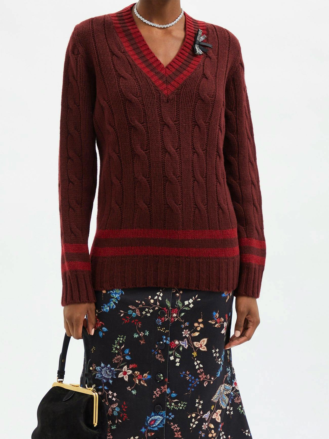 Erdem Albertha Cable-Knit Wool Sweater, £595
