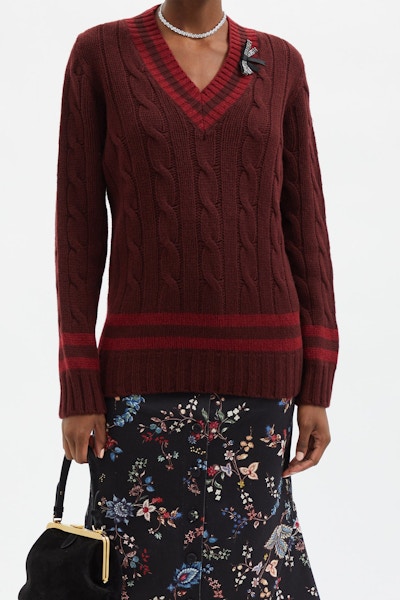 Erdem Albertha Cable-Knit Wool Sweater, £595