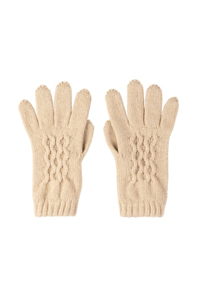 Johnstons Of Elgin Aran Cable Womens Cashmere Glove, £59