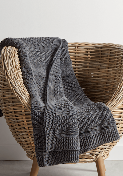 Cox & Cox Cable Knit Throw, £95