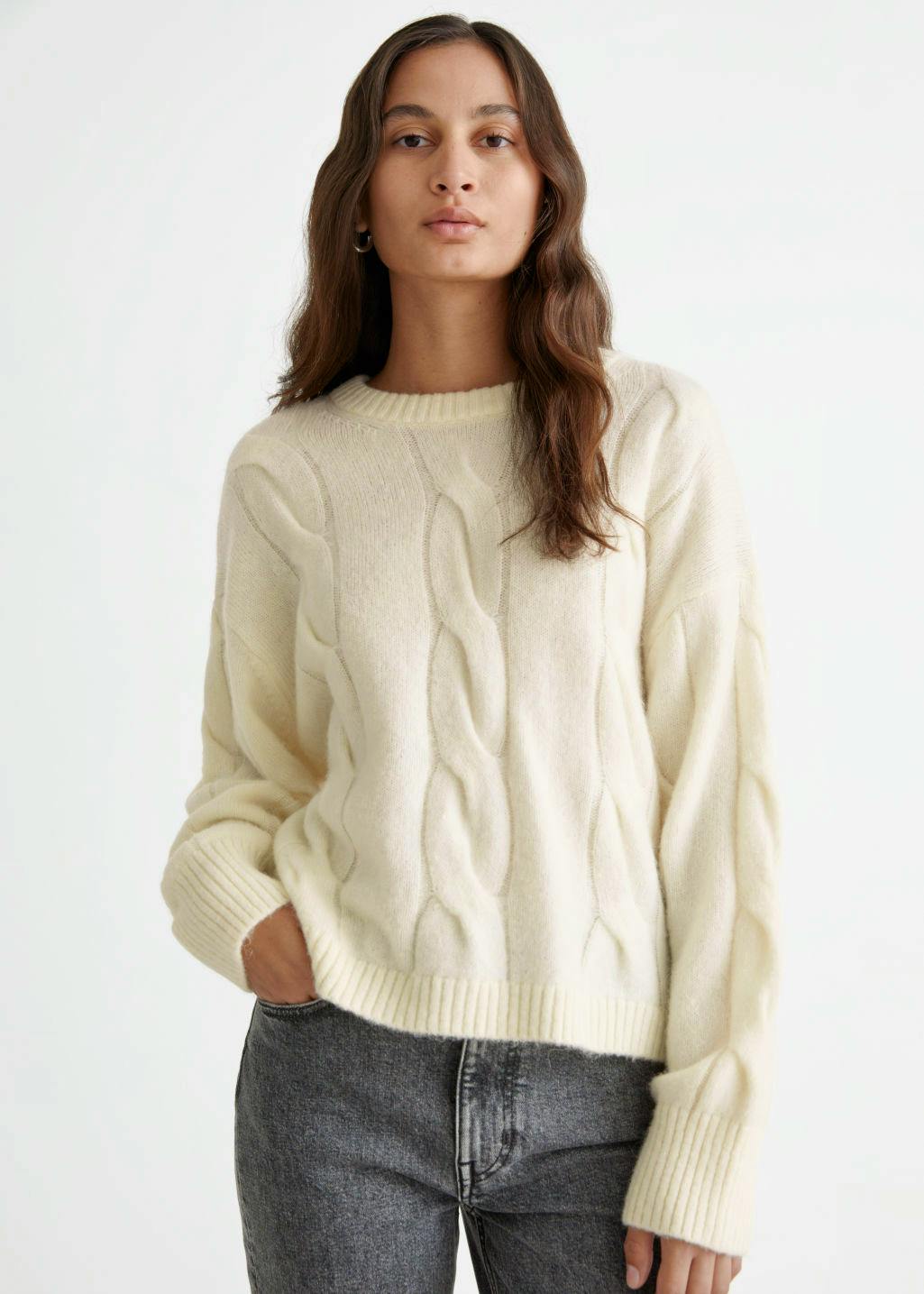 & Other Stories Cable Knit Sweater, £75