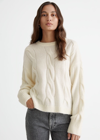 & Other Stories Cable Knit Sweater, £75