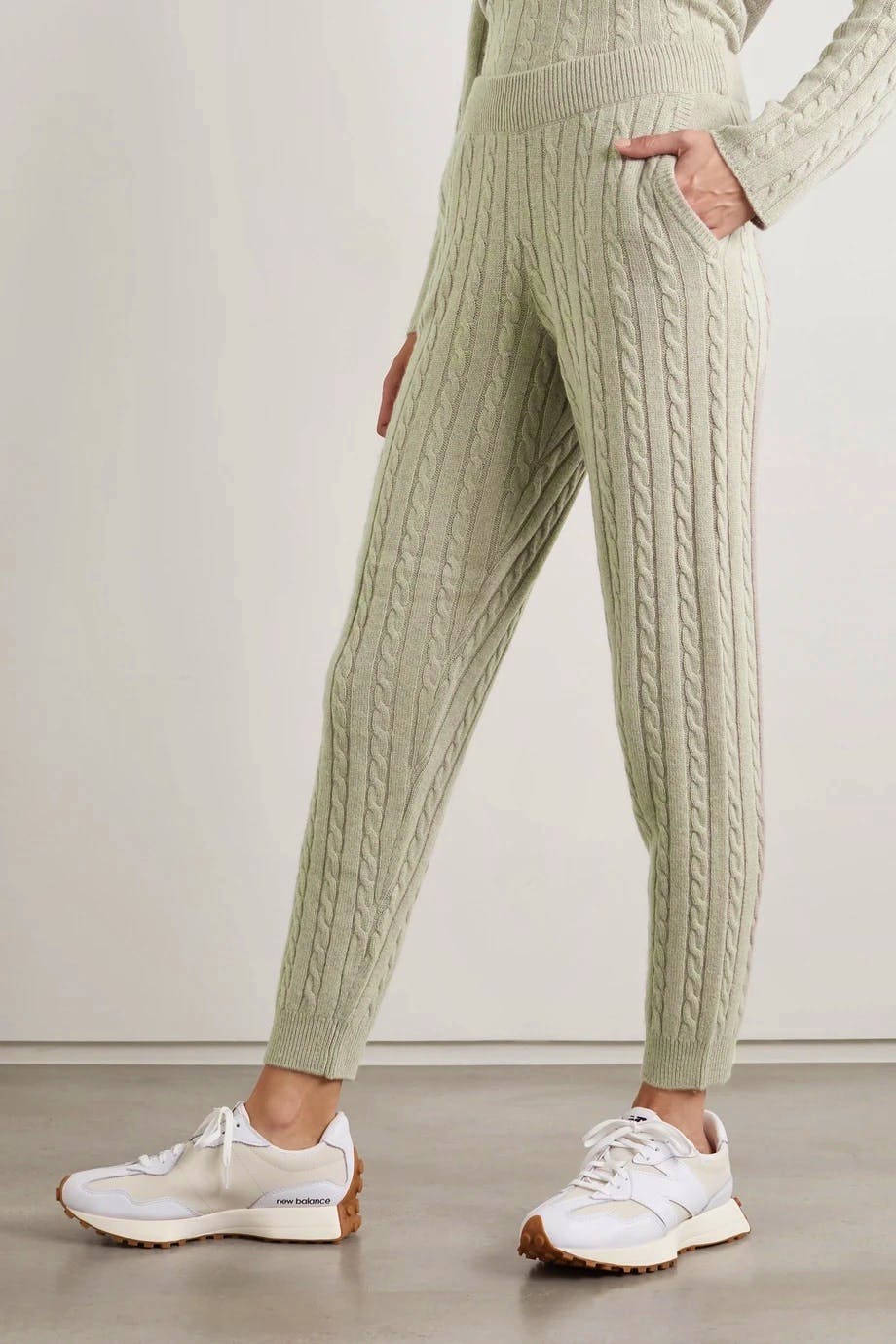 ATM Anthony Thomas Melillo Cable-Knit Wool And Cashmere-Blend Track Pants, £510