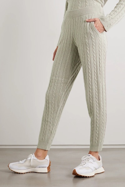 ATM Anthony Thomas Melillo Cable-Knit Wool And Cashmere-Blend Track Pants, £510